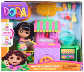 Dora, vozík Pop 'N' Go s 15 dílky, transformační vozík a…