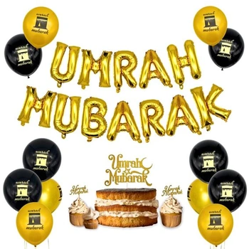Umrah Mubarak Deko (L), Dekorations Set, Folienballons,…