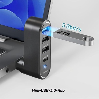 KiWiBiRD USB distribútor USB Hub 3.0 mini USB Hub USB rozbočovač dvojitý zástrčkový