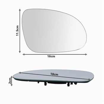 Vyhrievané asférické zrkadlo vpravo, vhodné pre vozidlá VW Golf MK5 2003–2008, Jetta 5 2005–2010,