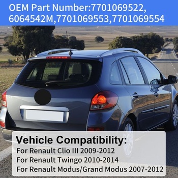 Náhradné sklo zrkadla Mingke pre Renault Clio III 2009-2012 Twingo 2010-2014 Modus 2007-2012 pravé,