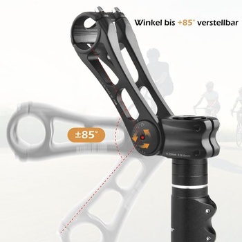 Nastaviteľný predstavec riadidiel TRIWONDER 60°, 25,4 mm/31,8 mm, 90 mm 110 mm 130 mm, hliníkový