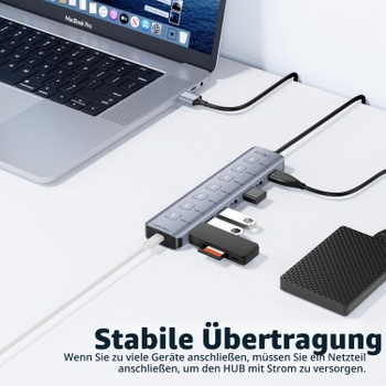 8portový USB 3.0 Hub JESWO