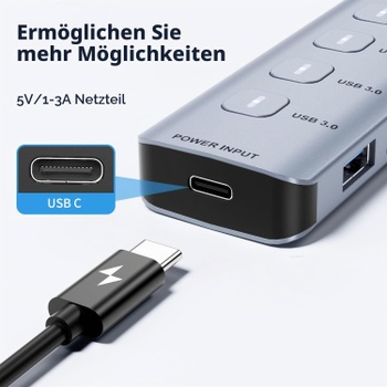 8portový USB 3.0 Hub JESWO