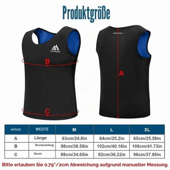 Flintronic sauna vesta, pánská zeštíhlující vesta, saunová vesta, sportovní tílko do posilovny,