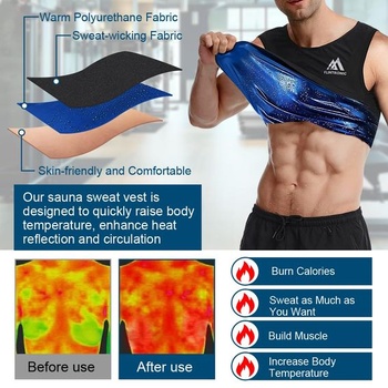 Flintronic sauna vesta, pánska zoštíhľujúca vesta, saunová vesta, športové tielko do posilňovne,