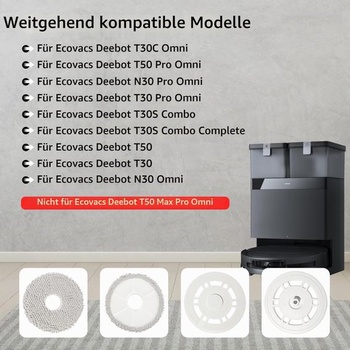 Mopovacie utierky s náhradným držiakom, príslušenstvo pre vysávače Ecovacs Deebot T30C Omni, T50 Pro