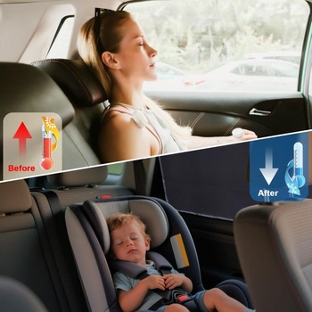 Tevlaphee slunečník do auta pro děti, magnetický slunečník do auta s UV ochranou, reflexní tepelná