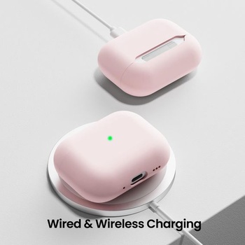 Silikónové puzdro ORNARTO pre AirPods Pro 3 so šnúrkou - ružové