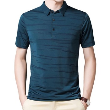 Pánske módne tenké polo tričko, letné slim tričko, streetwear, kancelárske polo tričko, top, modré,