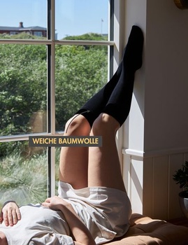 Dámské podkolenky Basic Treasure, 4 páry, černé, s pohodlným pasem, bavlna, velikosti 39-42, černé