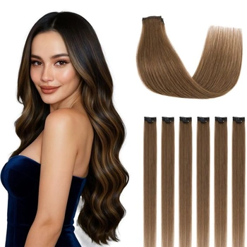 SEGOHAIR Clip-in prodlužování z pravých lidských vlasů, 6…