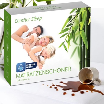 Chránič matraca 120x190 cm - 100% bambus, priedušný a antialergénny, vodeodolný chránič matraca s