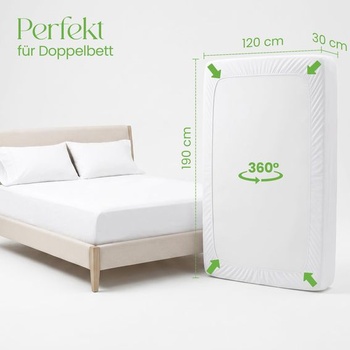 Chránič matraca 120x190 cm - 100% bambus, priedušný a antialergénny, vodeodolný chránič matraca s