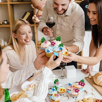 60 kusů jedlých papírových ozdob LuxStellar
