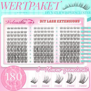 Veleasha Wimpern Extensions Manga Lash Cluster Wispy Lash Clusters (čisté)