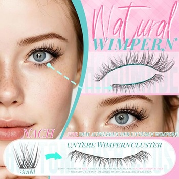 Veleasha Wimpern Extensions Manga Lash Cluster Wispy Lash Clusters (čisté)