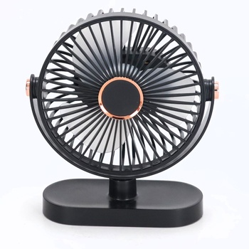 Stolný ventilátor s nočným svetlom, prenosný mini ventilátor s USB batériou 4000 mAh, 5 rýchlostí a