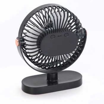 Stolný ventilátor s nočným svetlom, prenosný mini ventilátor s USB batériou 4000 mAh, 5 rýchlostí a