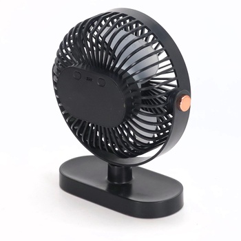 Stolný ventilátor s nočným svetlom, prenosný mini ventilátor s USB batériou 4000 mAh, 5 rýchlostí a