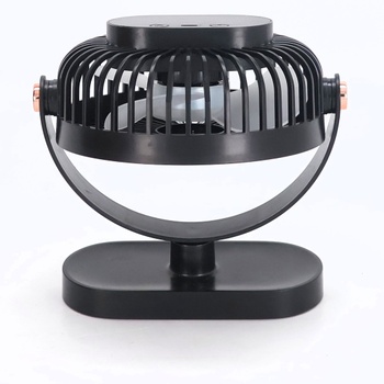 Stolný ventilátor s nočným svetlom, prenosný mini ventilátor s USB batériou 4000 mAh, 5 rýchlostí a