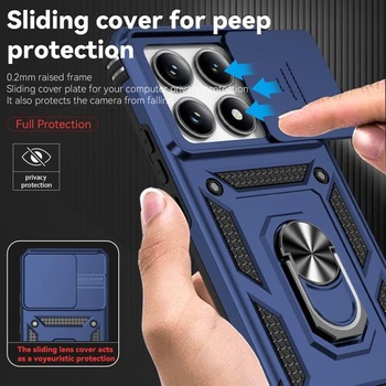 Magnetické pouzdro pro Xiaomi 14T Pro 5G s kroužkem, ochranné pouzdro s krytkou objektivu, pouzdro