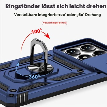 Magnetické pouzdro pro Xiaomi 14T Pro 5G s kroužkem, ochranné pouzdro s krytkou objektivu, pouzdro