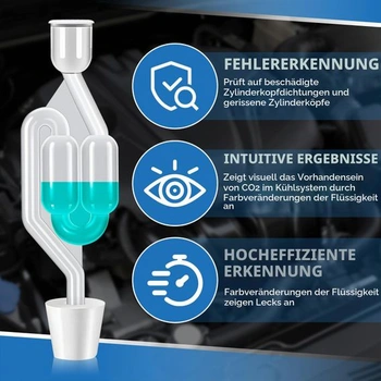Tester tesnenia hlavy valcov, tester CO2, tester chladiacej kvapaliny