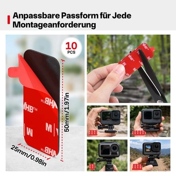 Oboustranné lepicí podložky, extra silné, 10 kusů. Oboustranná lepicí páska, montážní páska,