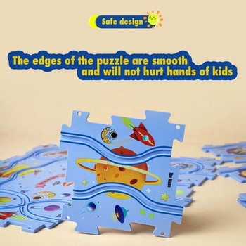 Autíčko Závodní dráha Autíčko DIY Puzzle Dráha pro děti Hračky DIY Trasa Autíčka Hračky Dárkové hry