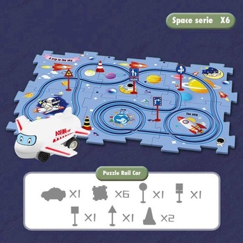 Autíčko Závodní dráha Autíčko DIY Puzzle Dráha pro děti Hračky DIY Trasa Autíčka Hračky Dárkové hry