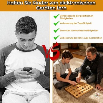 Skládací hra Kalaha s 65 kameny, desková hra Kalaha s kameny, dřevěná hra Mancala, hra s oblázky,