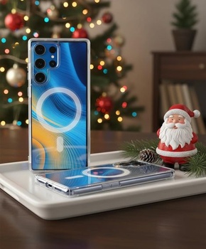 Priehľadné púzdro vhodné pre Samsung Galaxy S24 Ultra, kompatibilné s bezdrôtovou nabíjačkou