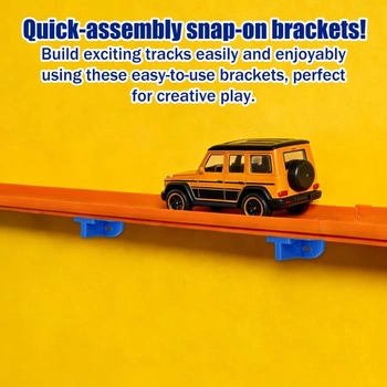 4-dielny nástenný držiak s jednou dráhou pre Hot Wheels a modely áut a nákladných vozidiel v mierke 1/64,