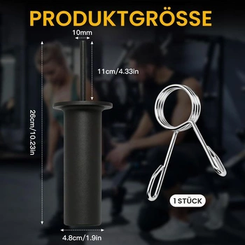 Zátěžový kolík pro dodatečnou zátěž, zátěžový kolík s pružinovou sponou, průměr 10 mm, délka 110