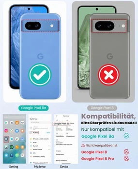 Pouzdro na telefon SineOrdo pro Google Pixel 8A, matné ochranné pouzdro, tenké silikonové TPU,