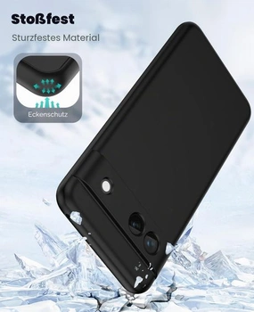 Pouzdro na telefon SineOrdo pro Google Pixel 8A, matné ochranné pouzdro, tenké silikonové TPU,