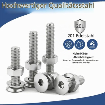 50 kusů zapuštěných šroubů M4X20mm s vnitřním šestihranem z nerezové oceli M4X20 - 50 ks
