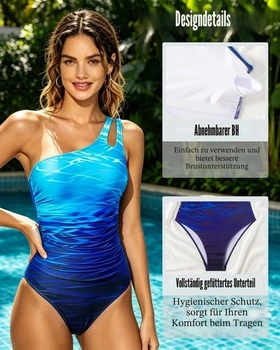 Dámske plavky USUN s push-up vzorom, výstrihom do V, jednodielne, s voľným zadkom, monokiny,