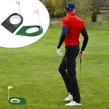 2dílná sada golfových puttingových kelímků s vlajkou, plastové cvičební pomůcky na puttingové