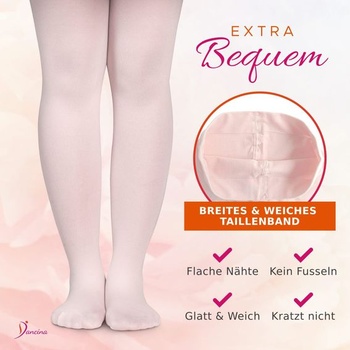 Baletné pančuchy Dancina s pätkou – ultra mäkké, vynikajúca opora a pružnosť