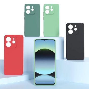 Pouzdro pro Xiaomi Redmi Note 14 4G + 2 ochranné fólie na displej, tenké měkké tekuté silikonové