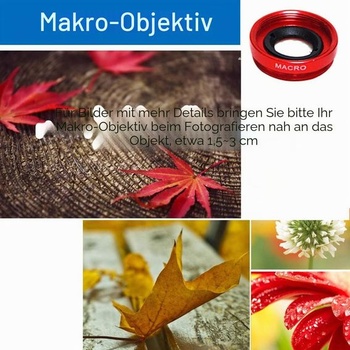 Súprava KINGMAS 3 v 1 univerzálny objektív s rybím okom, makro klip a širokouhlý objektív pre iPad,