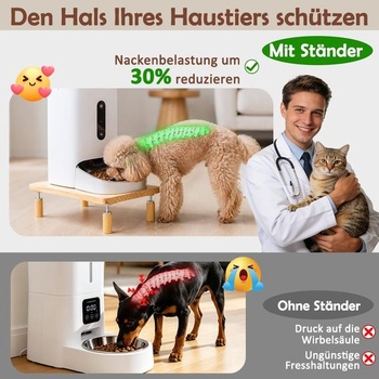 SZEE Nastavitelné vyvýšené krmítko pro psy/kočky z masivního dřeva, velikost S: 35x21x8,6 cm