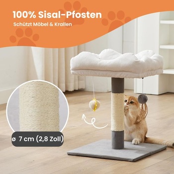 Škrabadlo pro malé kočky Gardner Pet, šedé, vysoké 51 cm