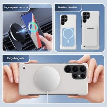 Magnetické puzdro FAOMSEBS bez hrán pre Samsung S26 Ultra, kompatibilné s MagSafe (pocit holého
