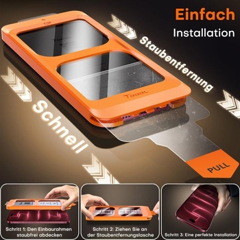 Ochranné tvrzené sklo TOCOL pro iPhone 18 Pro Max, 6,9 palce, snadná instalace, průhledné.
