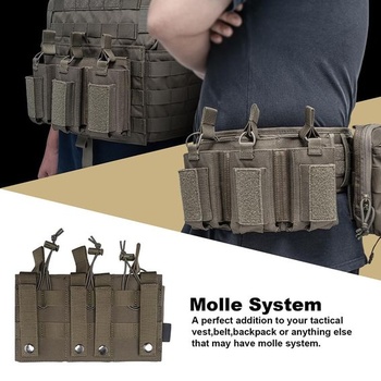 Sumka TSPRO Trojitá Molle, taktická sumka s otvoreným horným výrezom, vojenské puzdrá na