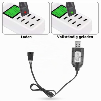 2 PCS SM-4P USB nabíjacie káble pre RC auto/lode Gel Blaster