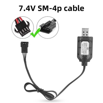 2 PCS SM-4P USB nabíjacie káble pre RC auto/lode Gel Blaster
